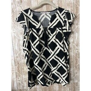 Joy Joy Size Med Sleeveless Ruffle Sleeve Peasant Tassel Babydoll Blouse Boho